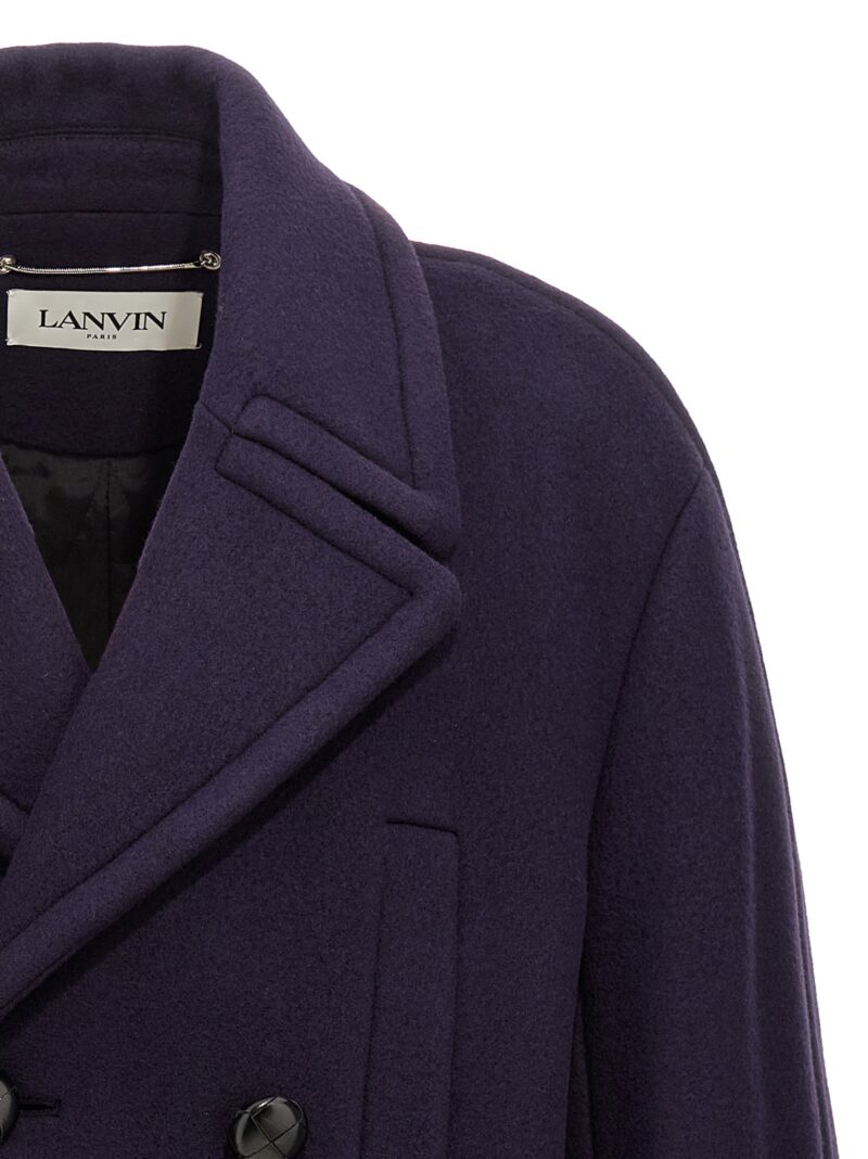 Double-breasted coat Man LANVIN Blue