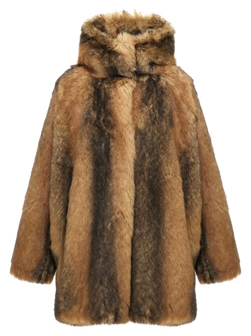 'Rothko' faux fur coat B&B COUTURE Brown