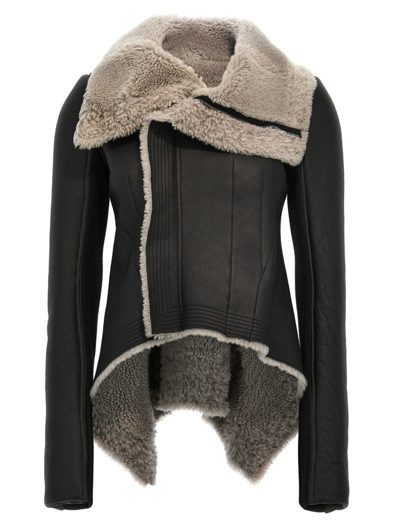 'Naska Biker' sheepskin jacket RICK OWENS Black