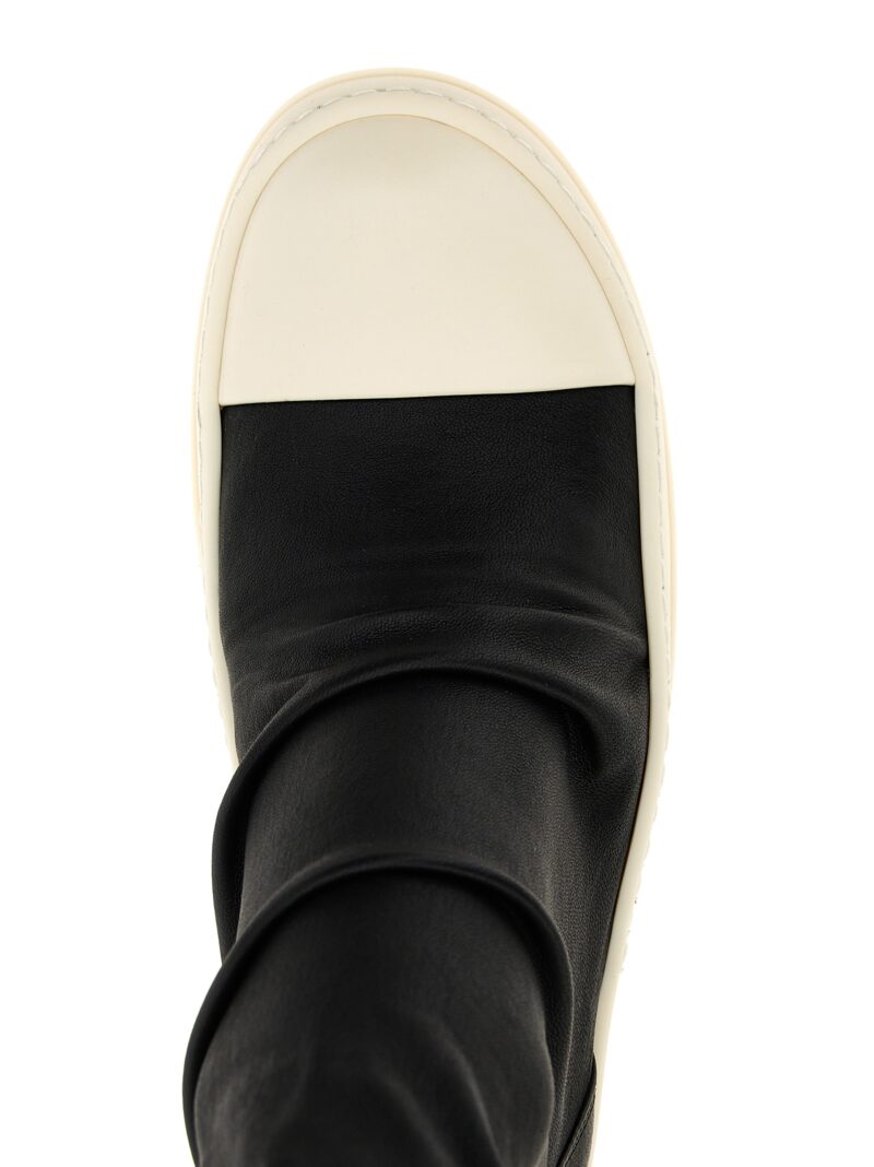 'Sock Sneaks' sneakers 65% leather 34%CO 1% PL RICK OWENS White/Black