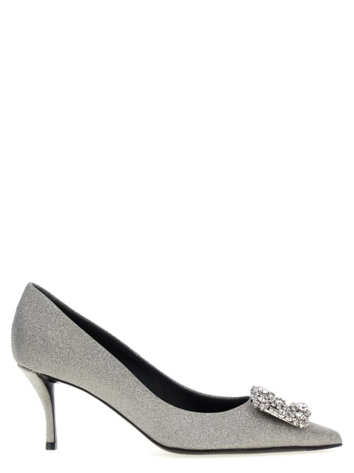 'Flower Strass' pumps ROGER VIVIER Silver