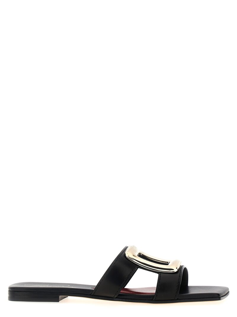 'New metal buckle mule' sandals ROGER VIVIER Black