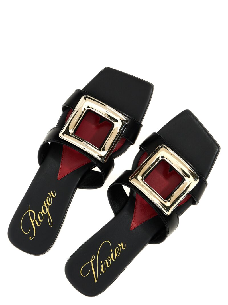 'New metal buckle mule' sandals RVW74738070BSSB999 ROGER VIVIER Black