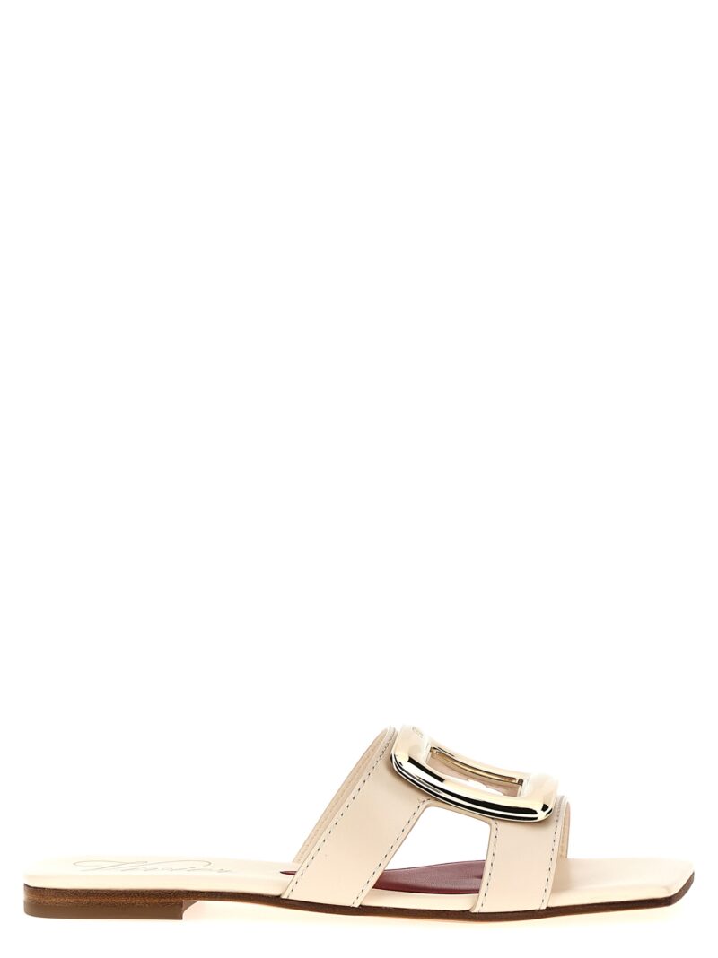 'New metal buckle mule' sandals ROGER VIVIER White