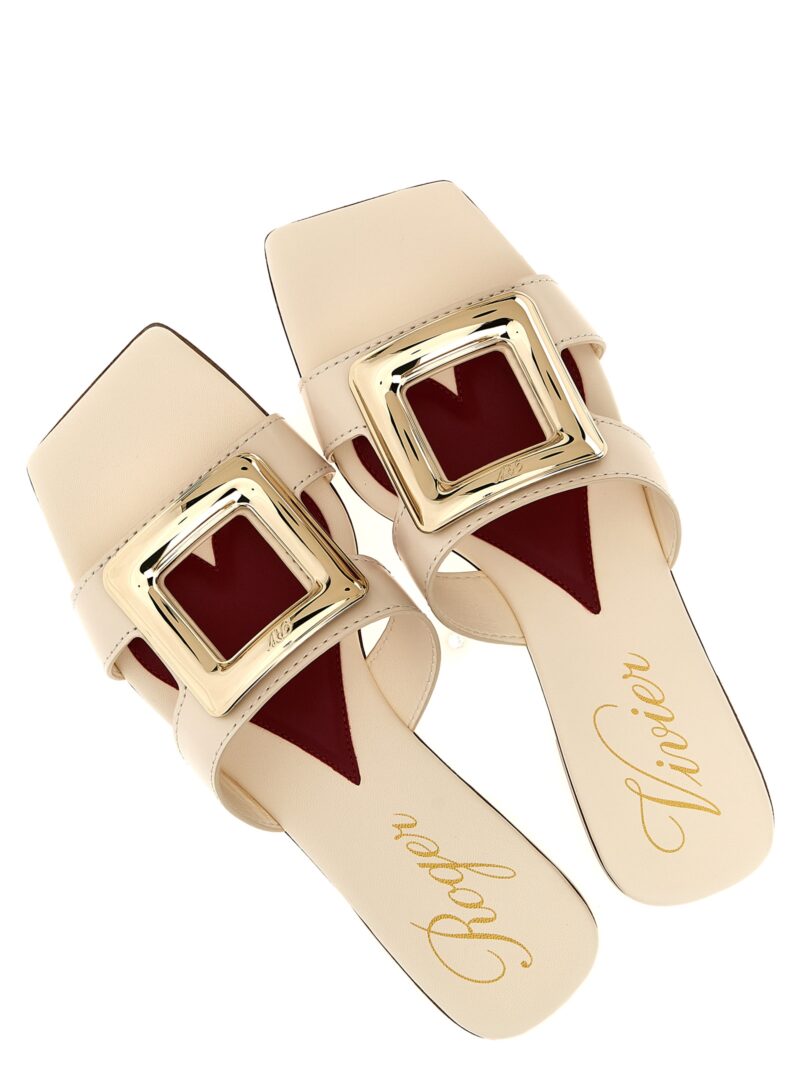 'New metal buckle mule' sandals RVW74738070BSSC019 ROGER VIVIER White