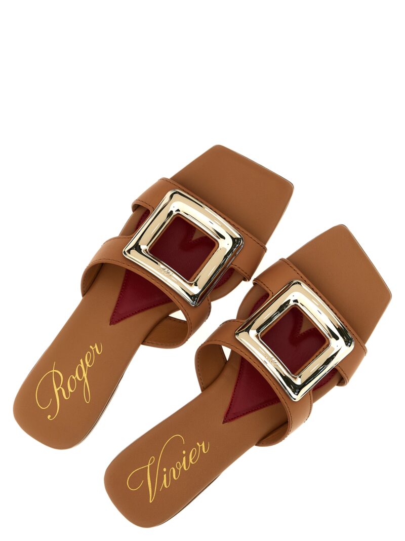 'New metal buckle mule' sandals RVW74738070D90S002 ROGER VIVIER Brown