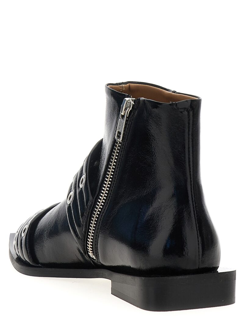 'Wide Belt Buckle' ankle boots Woman GANNI Black