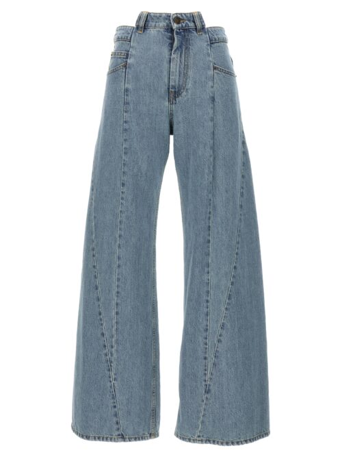 Asymmetrical waist jeans MAISON MARGIELA Light Blue
