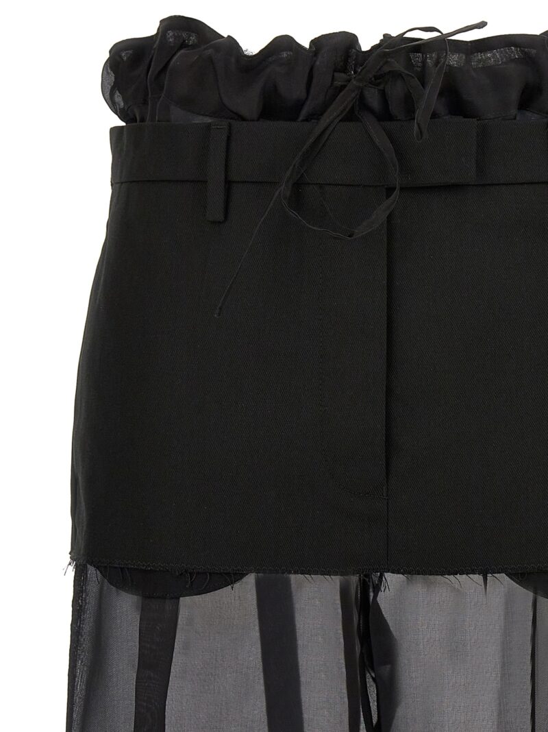 Layered effect trouser skirt Woman MAISON MARGIELA Black