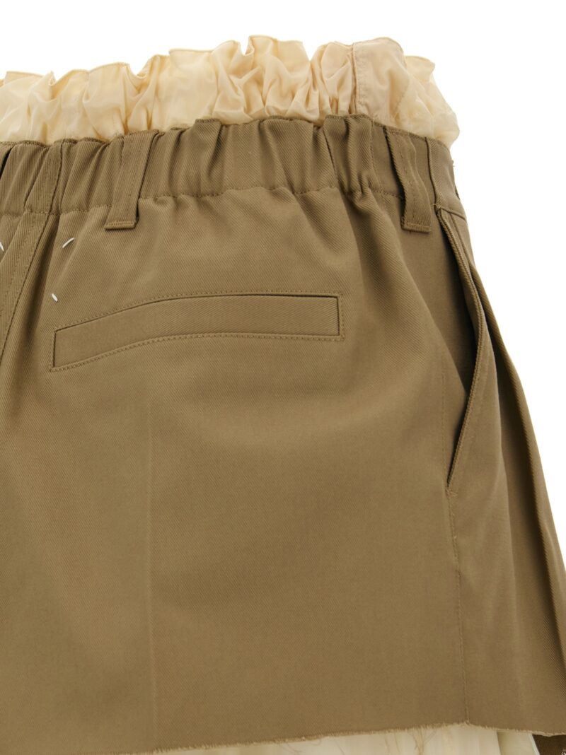 Layered effect trouser skirt 60% polyester