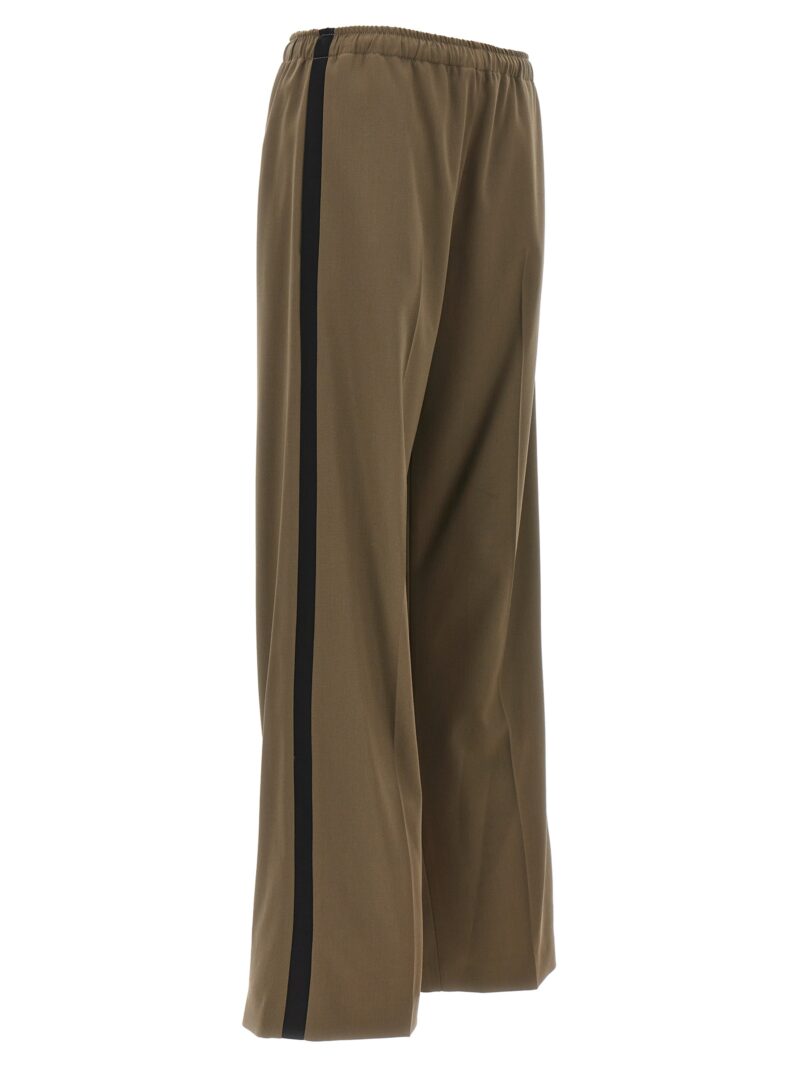 Satin band pants Woman MM6 MAISON MARGIELA Green