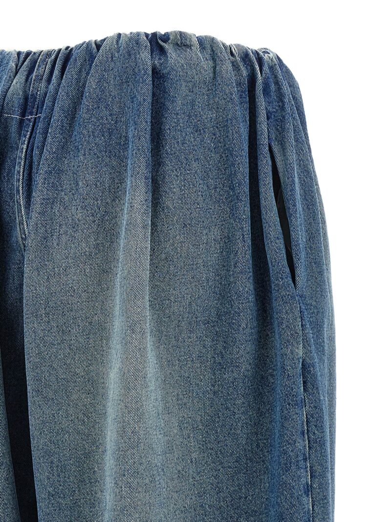 Elastic waist jeans 100% cotton MM6 MAISON MARGIELA Blue