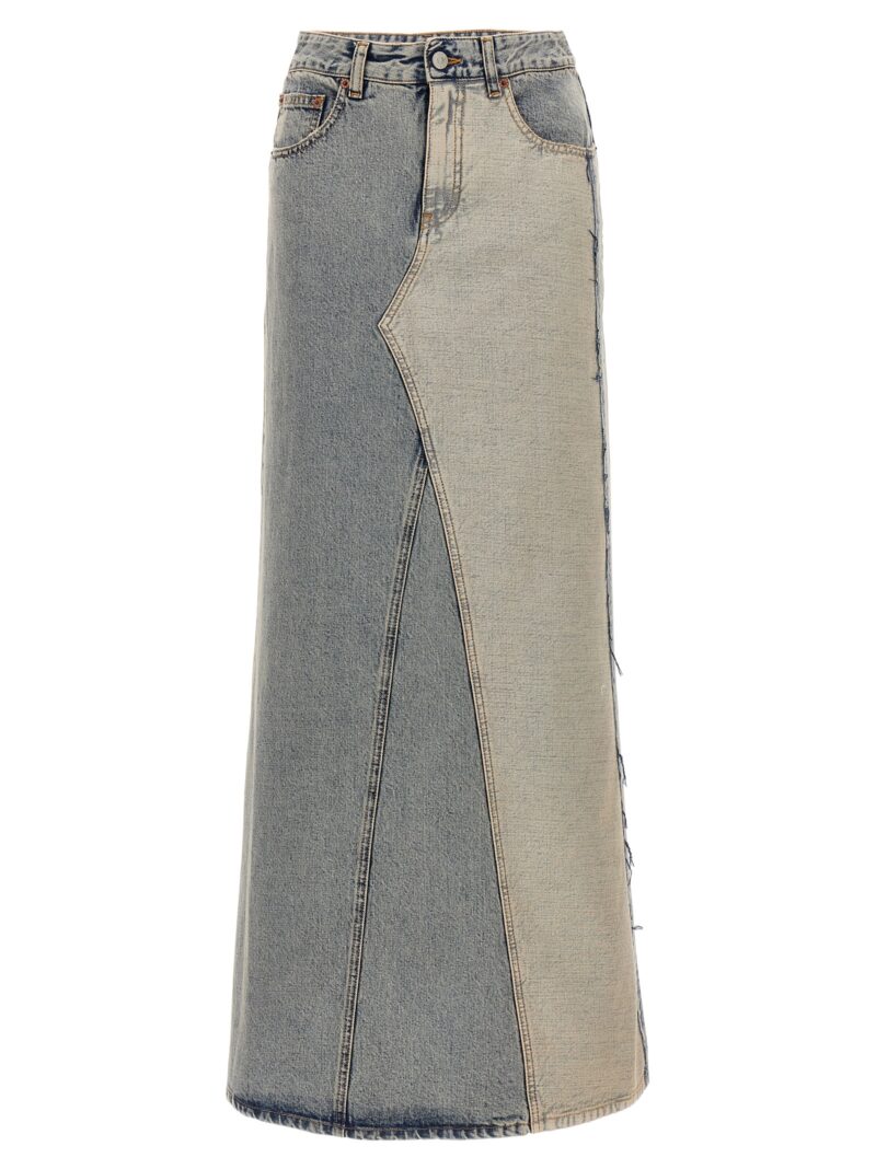 Denim long skirt MM6 MAISON MARGIELA Blue