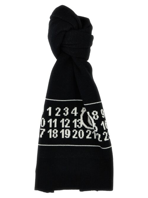 'Numeric' scarf MM6 MAISON MARGIELA White/Black