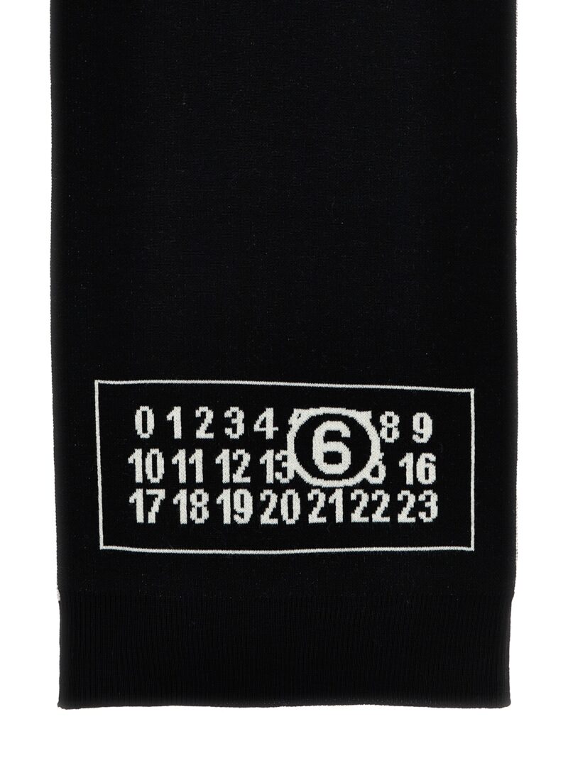 'Numeric' scarf S52TE0055M13050900J MM6 MAISON MARGIELA White/Black