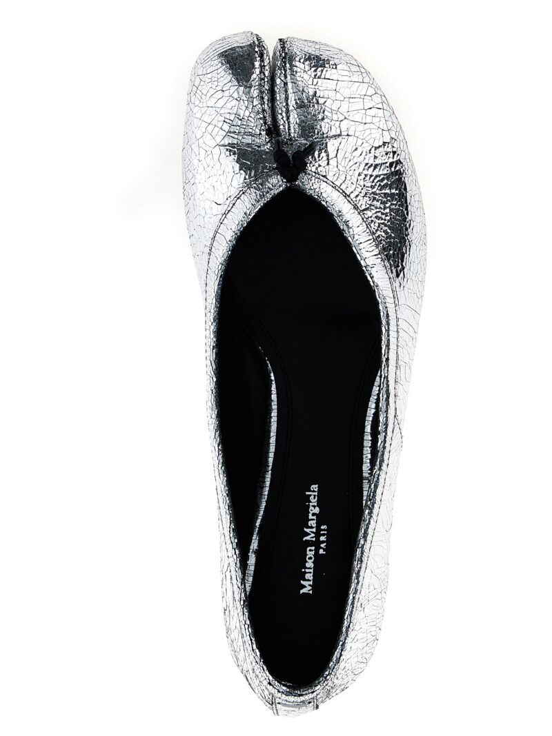 'Tabi Broken Mirror' ballet flats 100% bovine leather (Bos Taurus) MAISON MARGIELA Silver