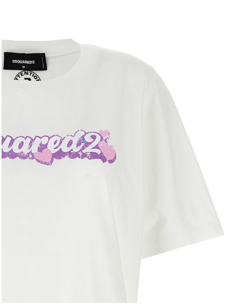 Logo print T-shirt Woman DSQUARED2 White