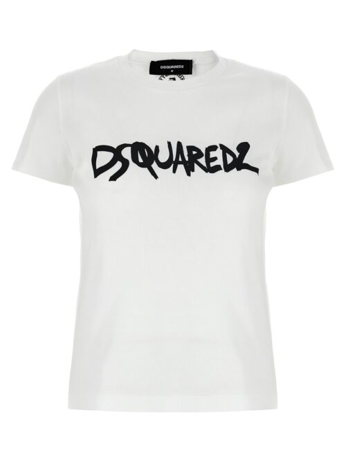 Logo print T-shirt DSQUARED2 White/Black