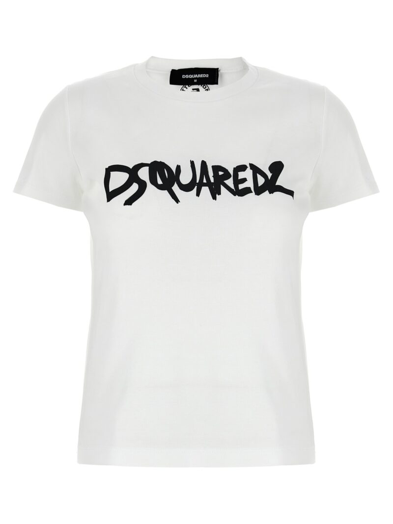 Logo print T-shirt DSQUARED2 White/Black