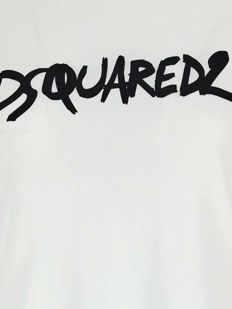 Logo print T-shirt 100% cotton DSQUARED2 White/Black