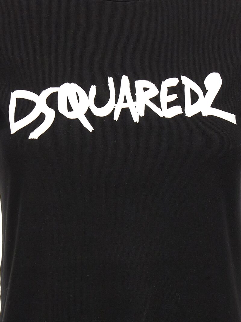 Logo print T-shirt 100% cotton DSQUARED2 White/Black