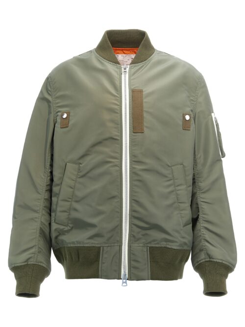 Nylon bomber jacket SACAI Green