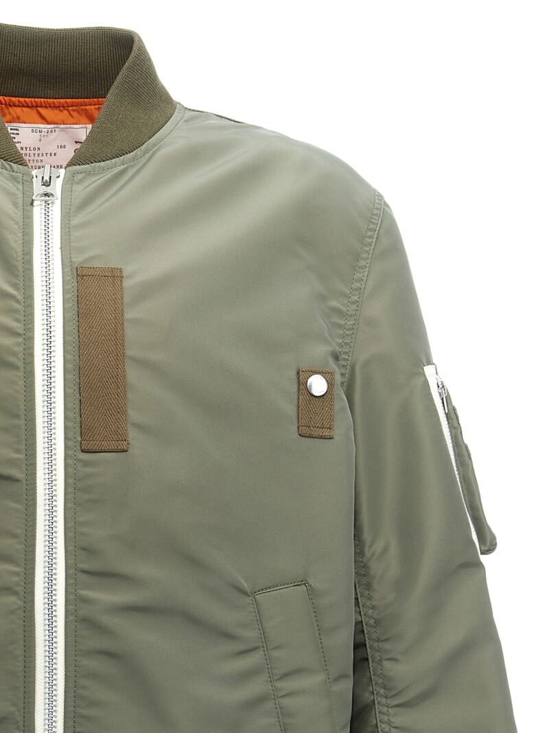 Nylon bomber jacket Man SACAI Green