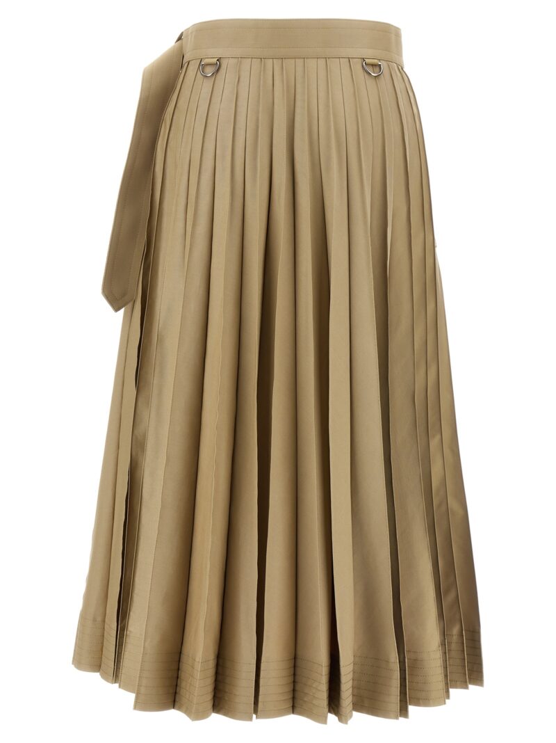 Long pleated skirt SCW214651 SACAI Beige