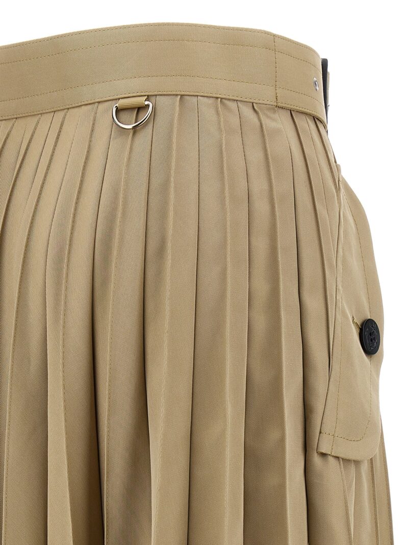 Long pleated skirt 63% cotton