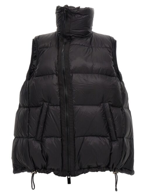 Flared padded vest SACAI Black