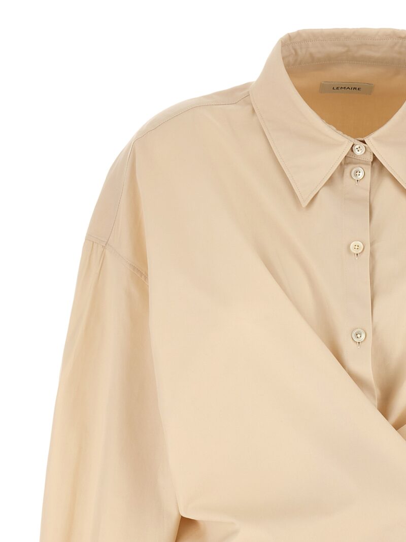 'Straight Collar Twisted' shirt Woman LEMAIRE Beige