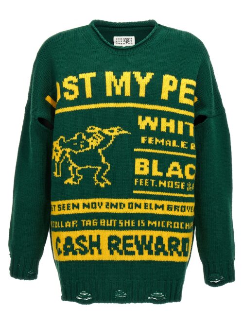 'Lost My Pet' sweater MM6 MAISON MARGIELA Green