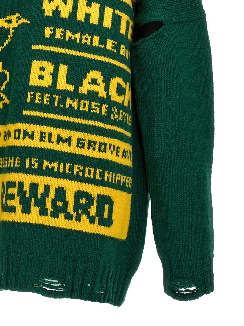 'Lost My Pet' sweater 100% virgin wool MM6 MAISON MARGIELA Green