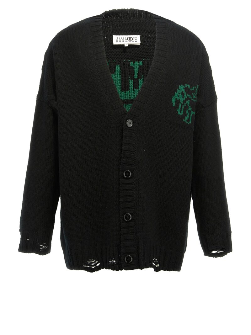 'Lost My Pet' cardigan MM6 MAISON MARGIELA Black