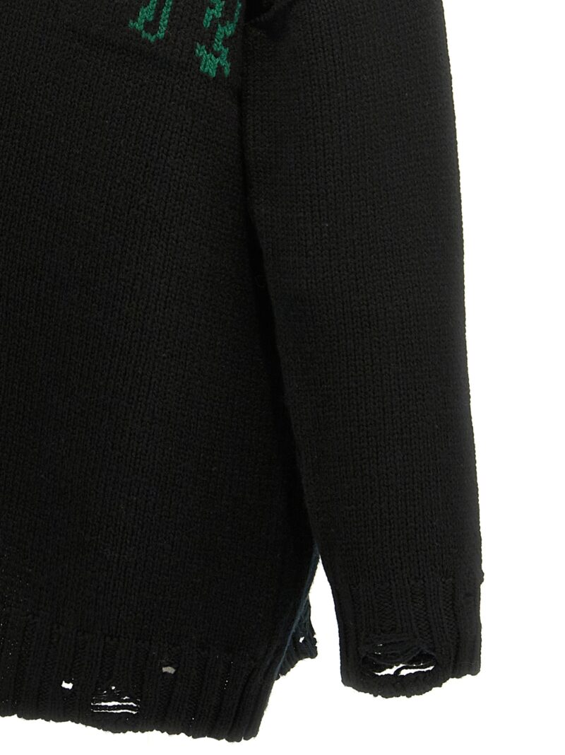 'Lost My Pet' cardigan 100% virgin wool MM6 MAISON MARGIELA Black