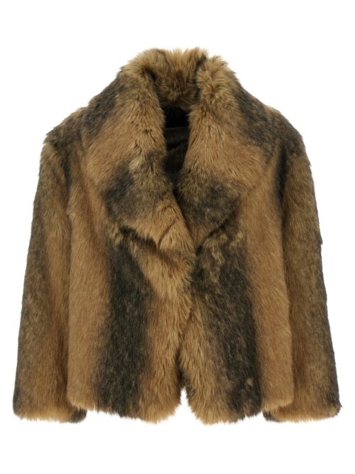 'Sherman' faux fur coat B&B COUTURE Brown