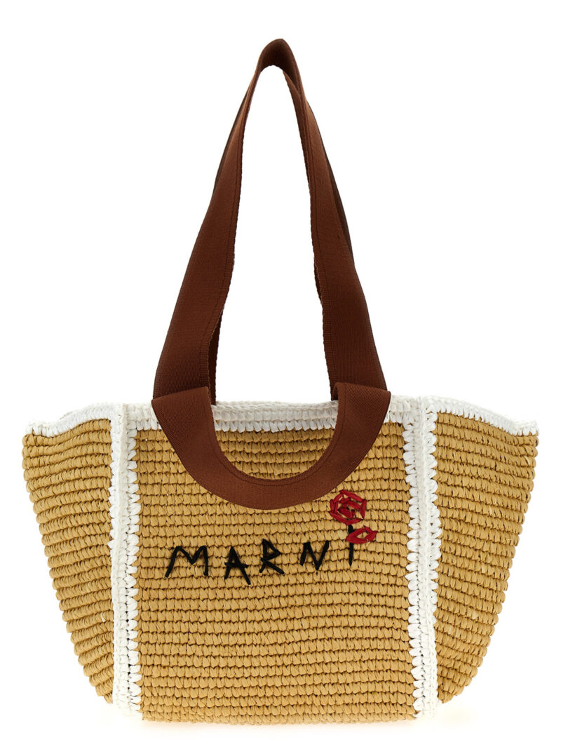 Small 'Sillo' shopping bag MARNI Beige