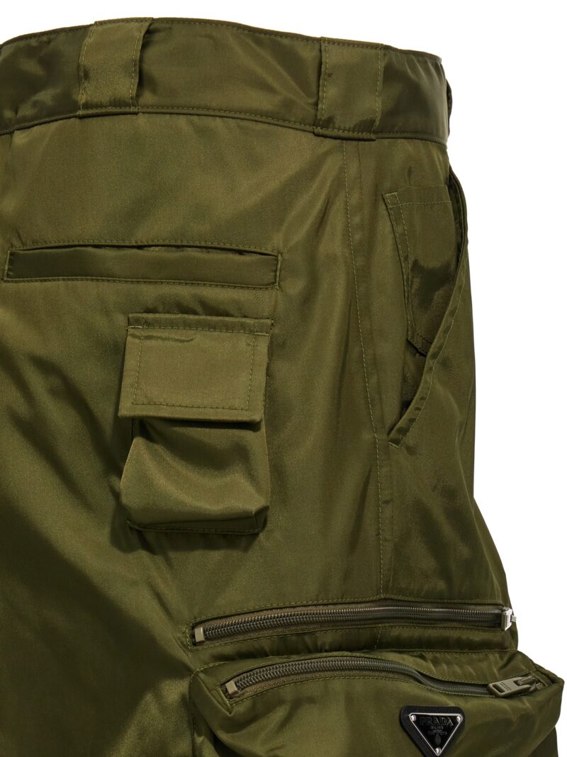 Re-Nylon cargo pants 100% polyamide PRADA Green