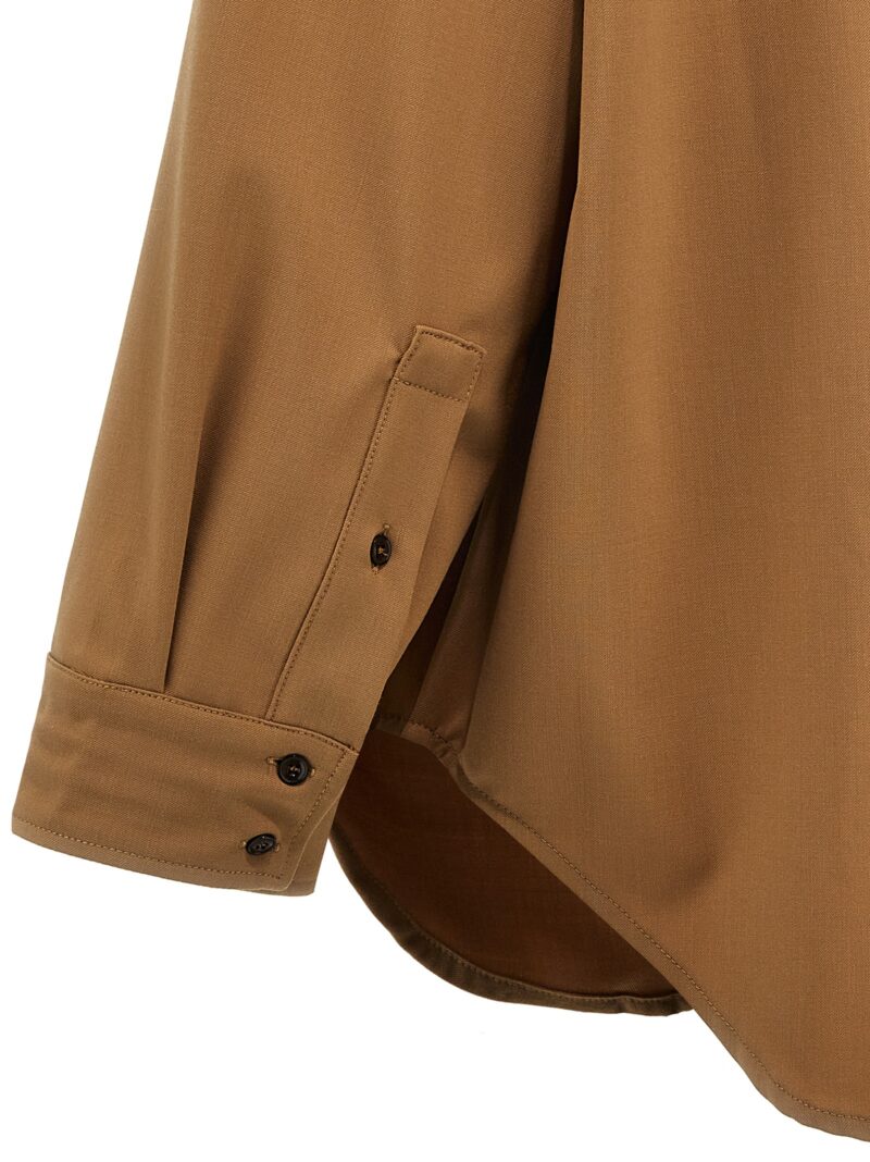 'Andrea' shirt 53% polyester 44% virgin wool 3% elastane THELATEST Brown