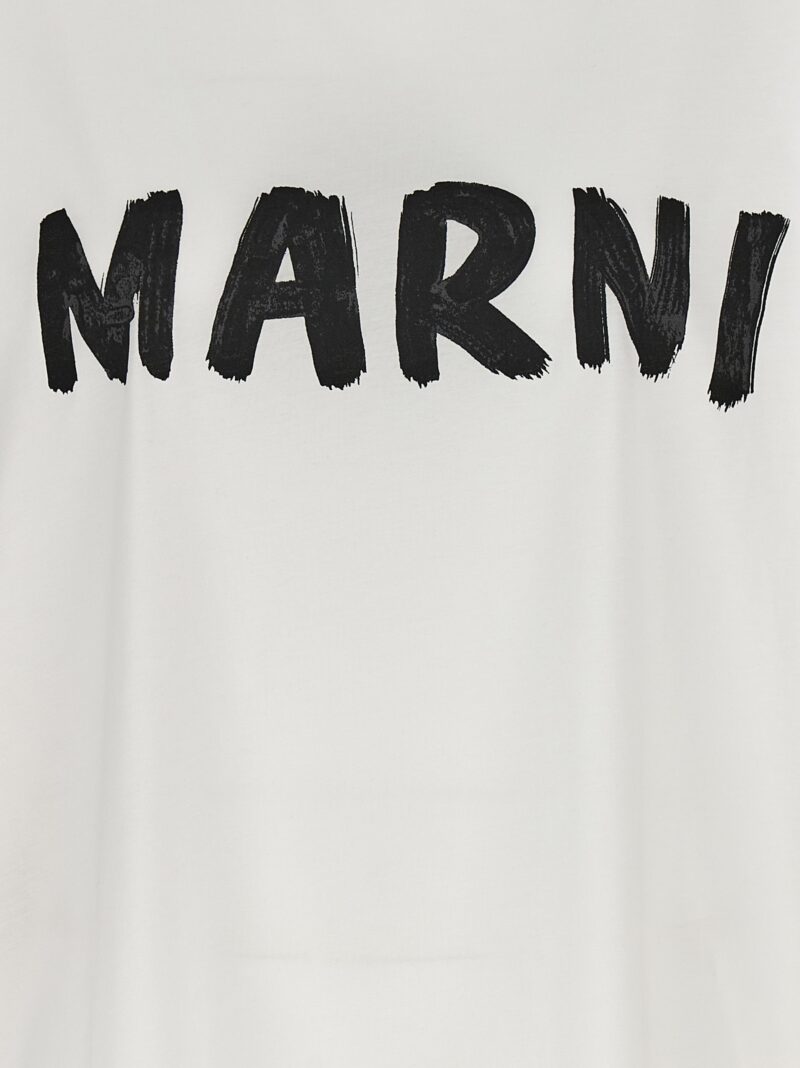 Logo print t-shirt 100% cotton MARNI White/Black