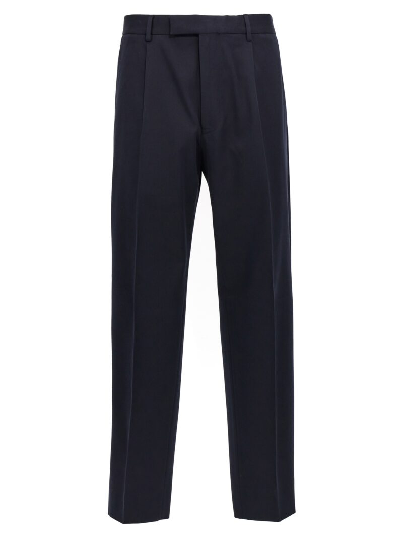 Wool cotton pants ZEGNA Blue