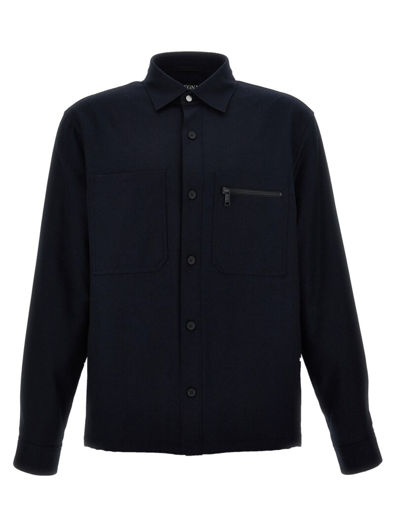 Merino tech overshirt ZEGNA Blue