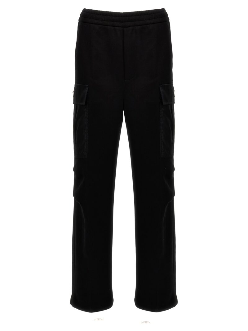 Nylon insert cargo joggers PRADA Black