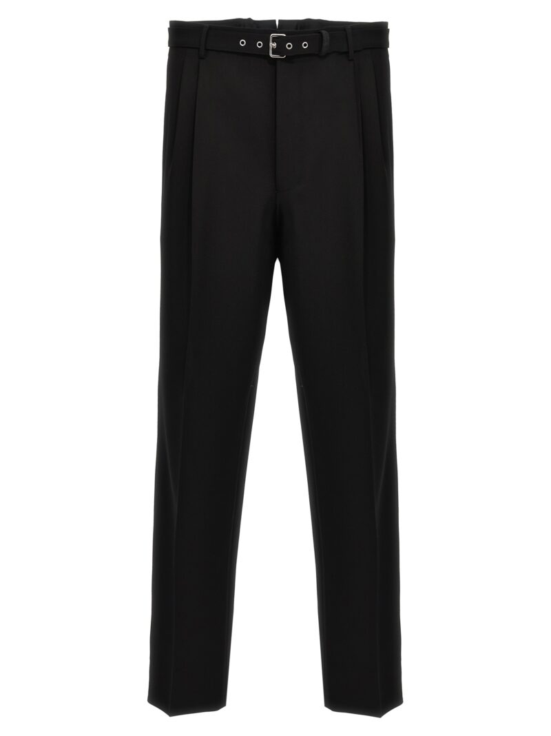 Wool tailored trousers PRADA Black