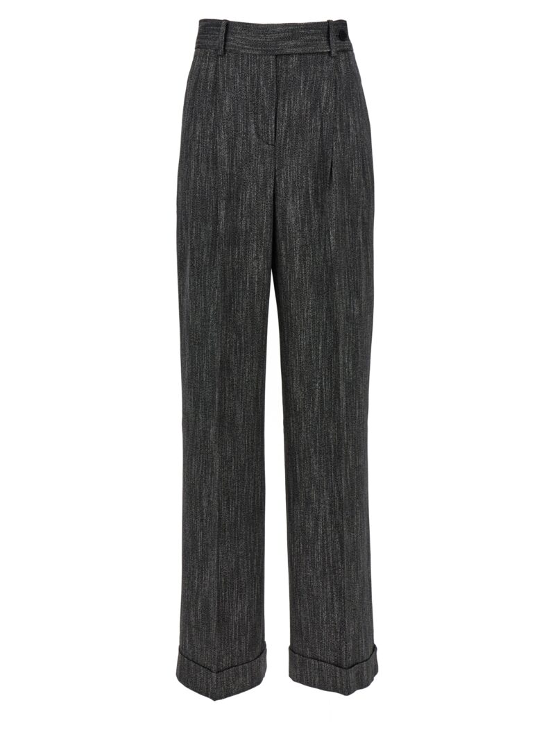 Pants with front pleats ALBERTA FERRETTI Gray