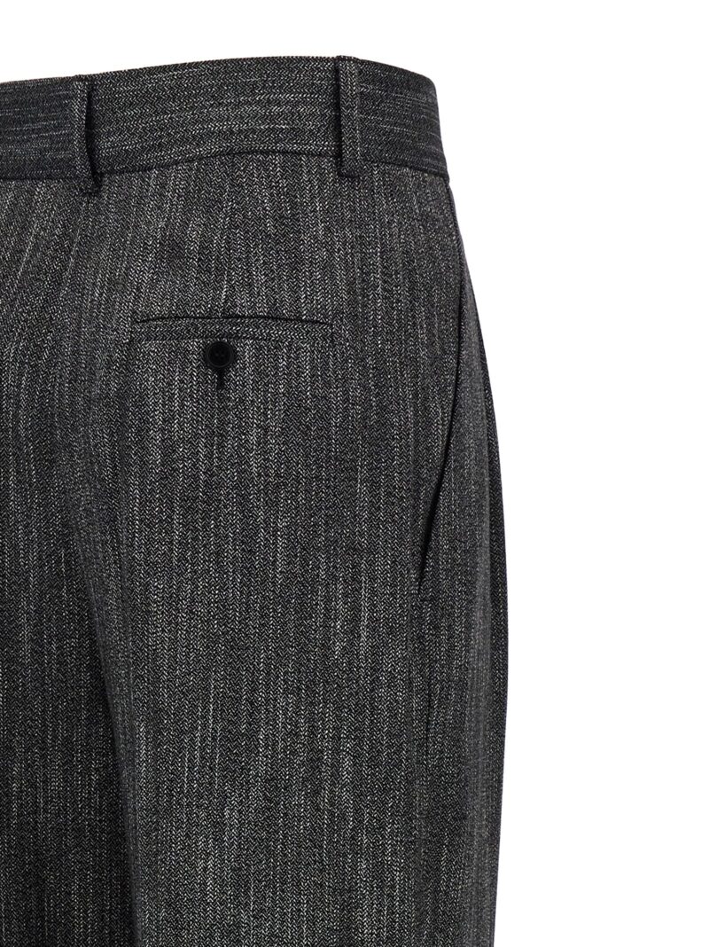 Pants with front pleats 100% viscose ALBERTA FERRETTI Gray