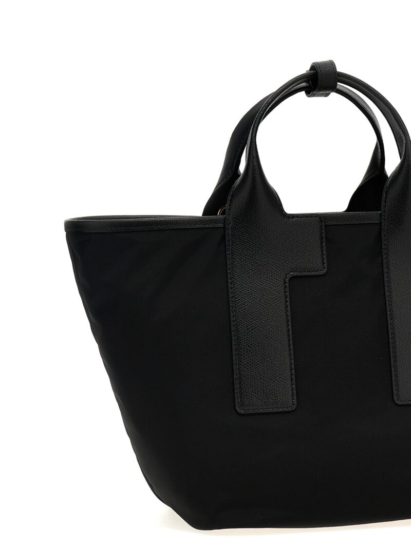 'Piuma M' shopping bag Woman FURLA Black