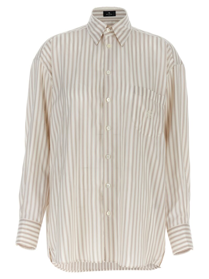 Logo embroidery striped shirt ETRO Multicolor