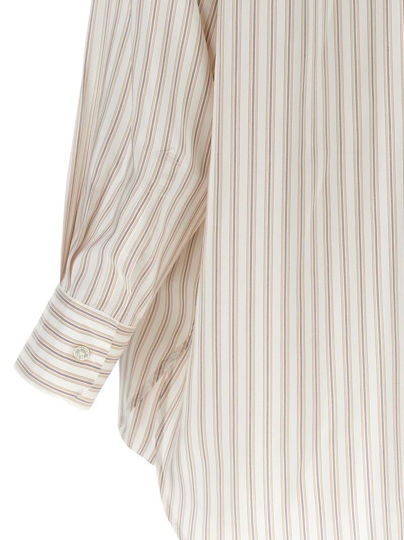 Logo embroidery striped shirt 100% silk ETRO Multicolor