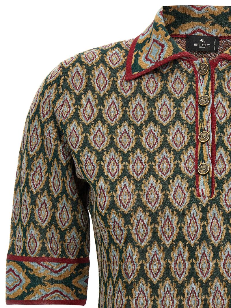 Jacquard polo shirt Woman ETRO Multicolor